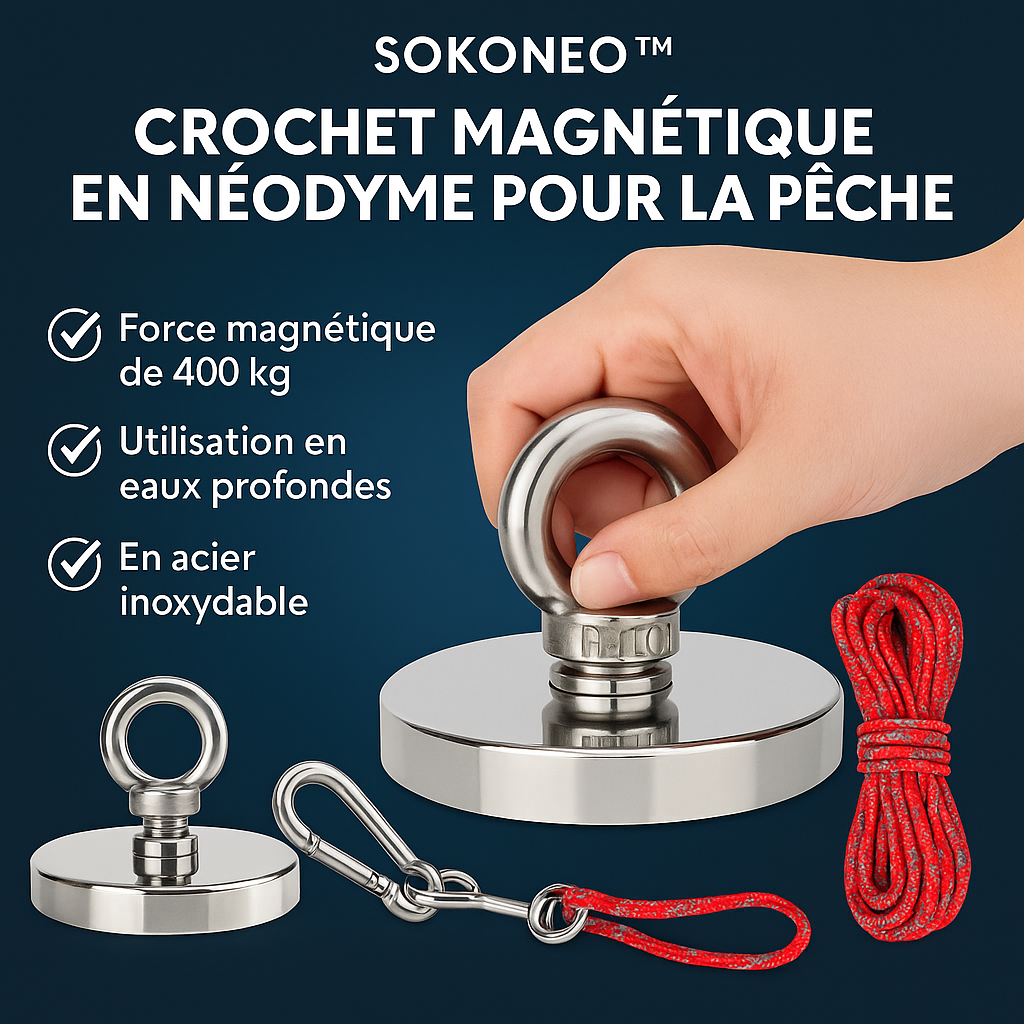 Crochet Magnétique en Néodyme pour la Pêche